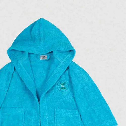 Μπουρνούζι Παιδικό Eco Turquoise Ηλικία 8-10
