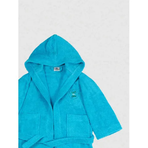 Μπουρνούζι Παιδικό Eco Turquoise Ηλικία 10-12