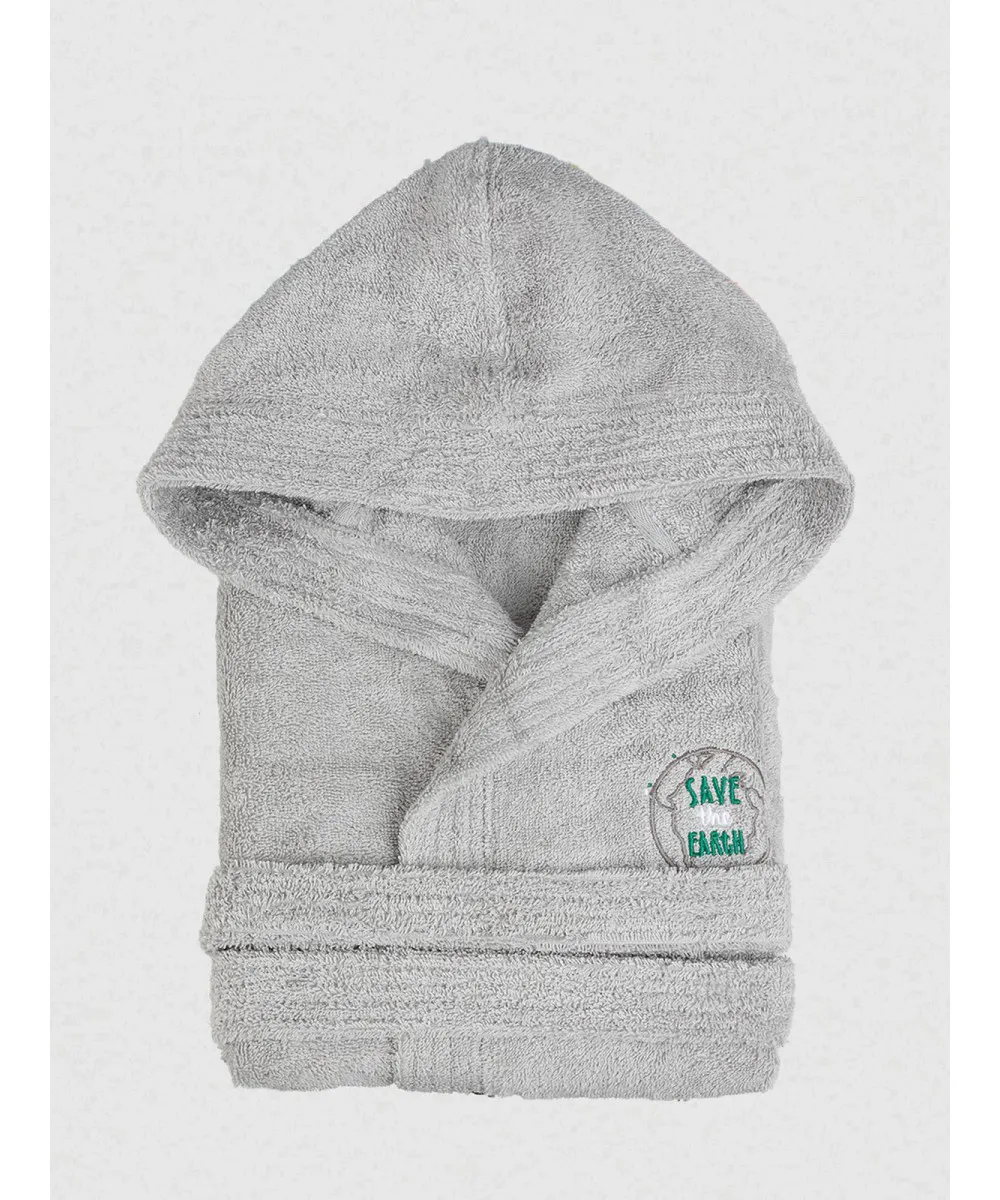 Μπουρνούζι Παιδικό Eco Grey Ηλικία 4-6