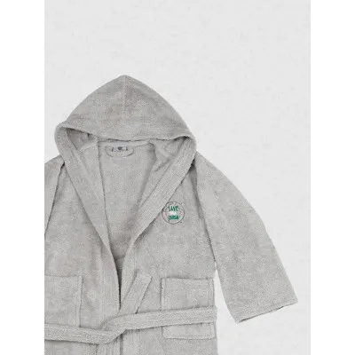 Μπουρνούζι Παιδικό Eco Grey Ηλικία 6-8