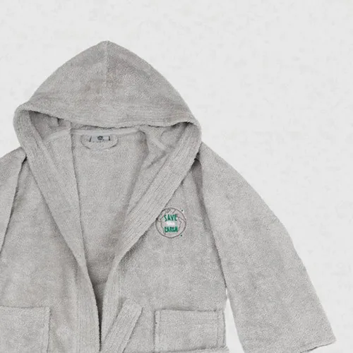 Μπουρνούζι Παιδικό Eco Grey Ηλικία 6-8