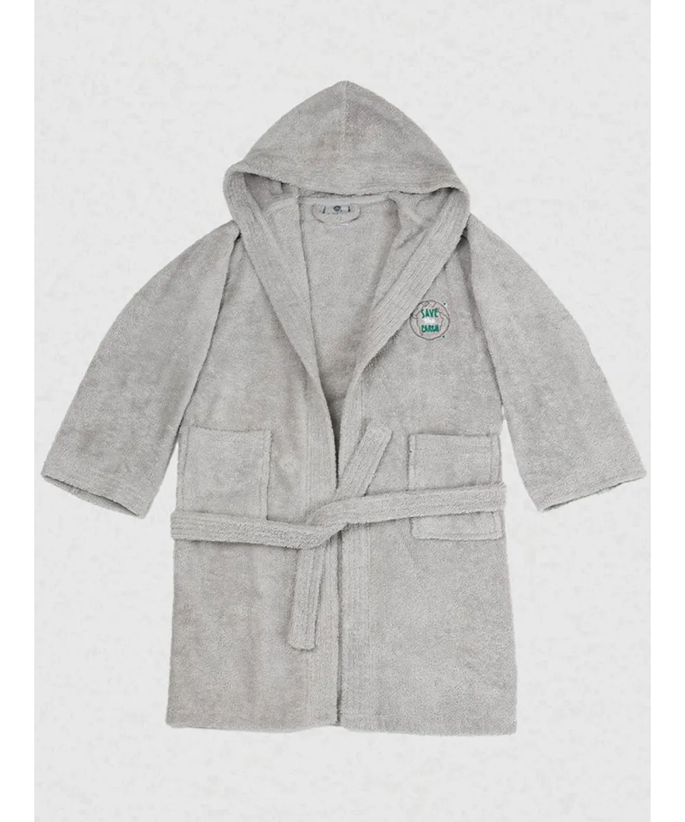 Μπουρνούζι Παιδικό Eco Grey Ηλικία 6-8