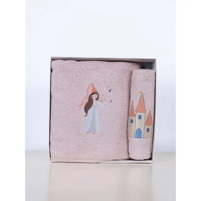Fluffy Κεντητή Πετσέτα Powder Princess 2 τμχ.