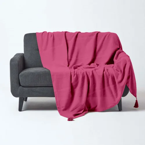 Ριχτάρι Βαμβακερό Υφαντό Fuchsia Σετ 2 τεμαχίων (2θ - 3θ)