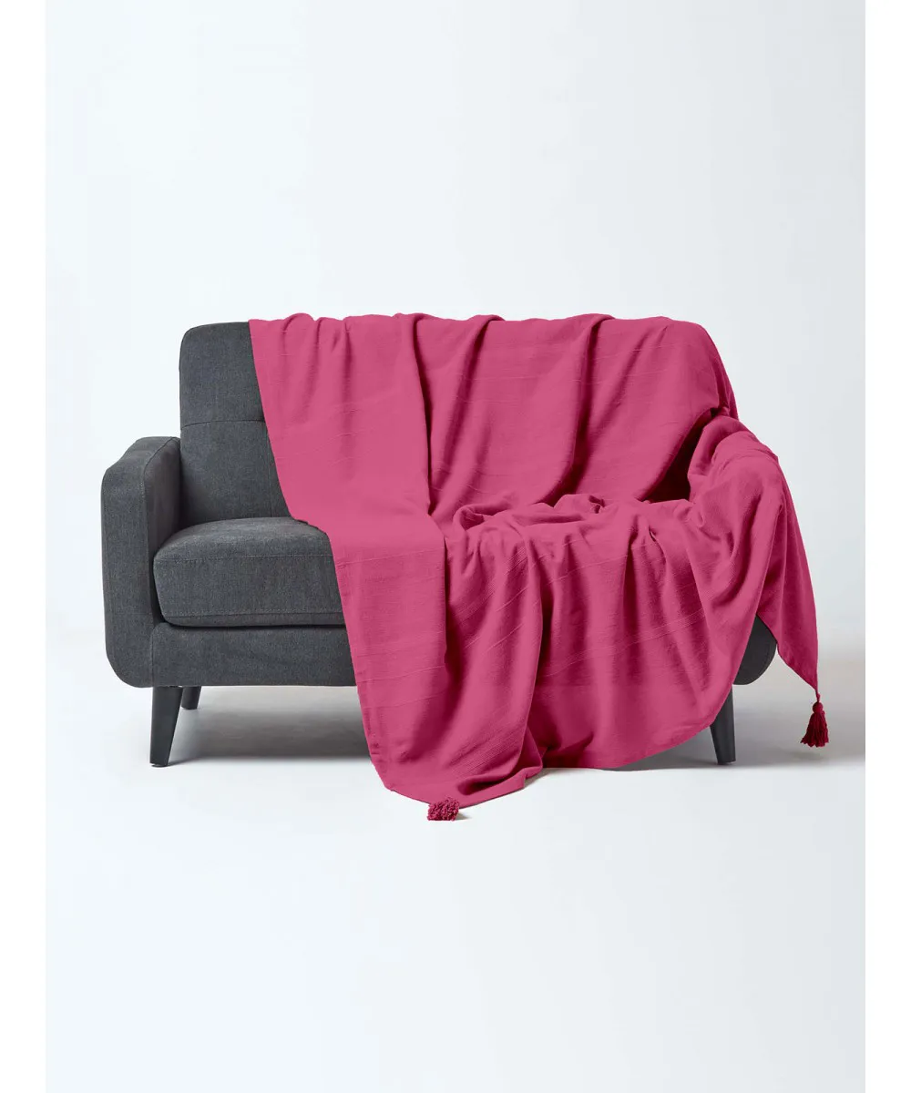 Ριχτάρι Βαμβακερό Υφαντό Fuchsia Σετ 3 τεμαχίων (1θ - 2θ - 3θ)
