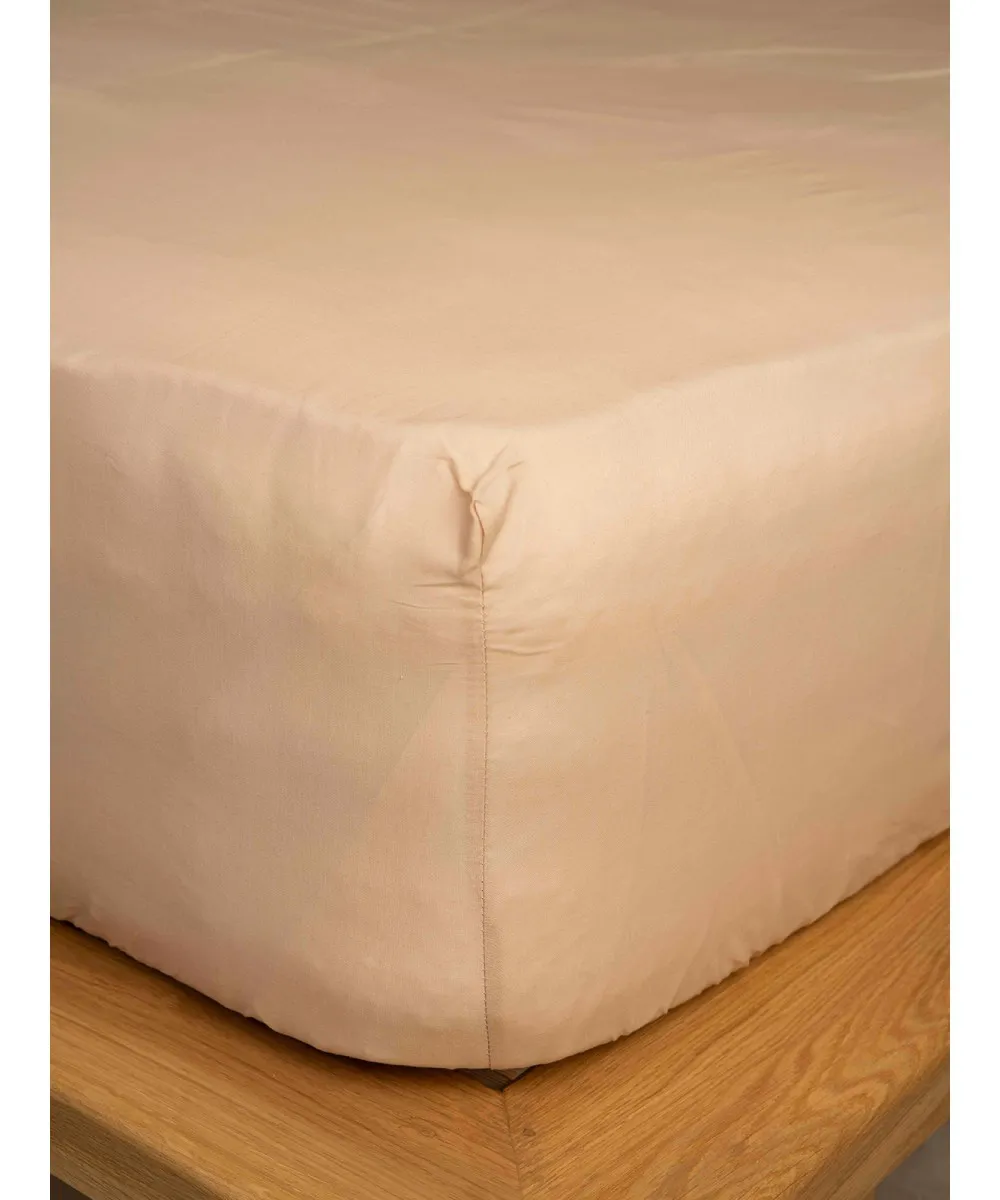 Κατωσέντονο Cotton Feelings με λάστιχο 110 Beige Μονό (100x200 30)