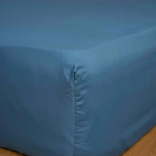 Κατωσέντονο Cotton Feelings με λάστιχο 104 Blue Μονό (100x200 30)