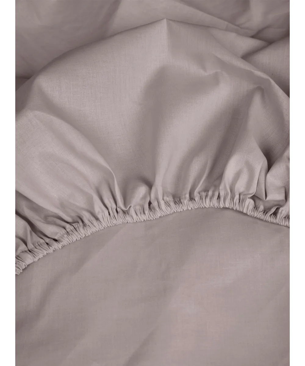 Κατωσέντονο Cotton Feelings με λάστιχο 106 Light Grey Μονό (100x200 30)