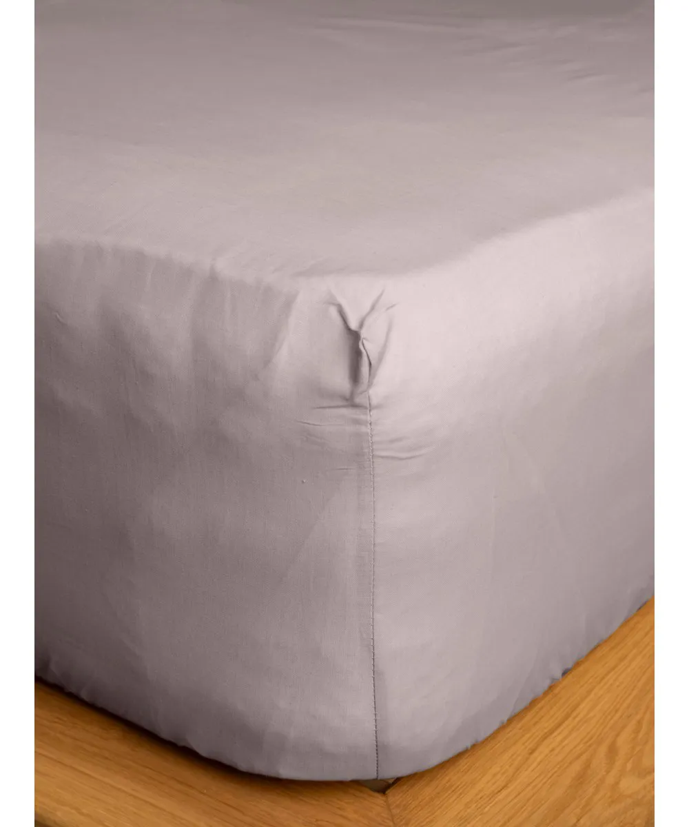Κατωσέντονο Cotton Feelings με λάστιχο 106 Light Grey Μονό (100x200 30)