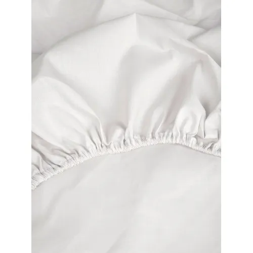 Κατωσέντονο Cotton Feelings με λάστιχο 100 White Ημίδιπλο (120x200 30)