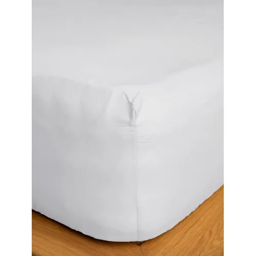 Κατωσέντονο Cotton Feelings με λάστιχο 100 White Ημίδιπλο (120x200 30)