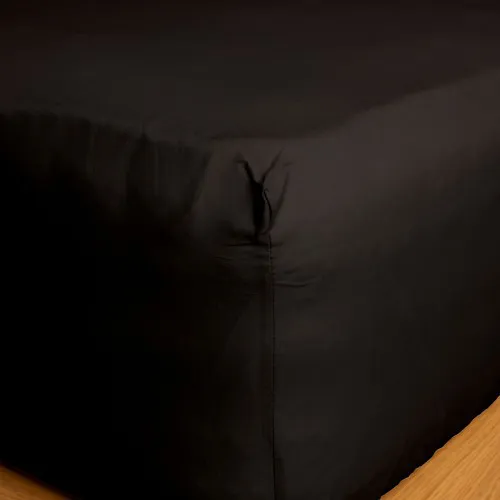 Κατωσέντονο Cotton Feelings με λάστιχο 111 Black Ημίδιπλο (120x200 30)