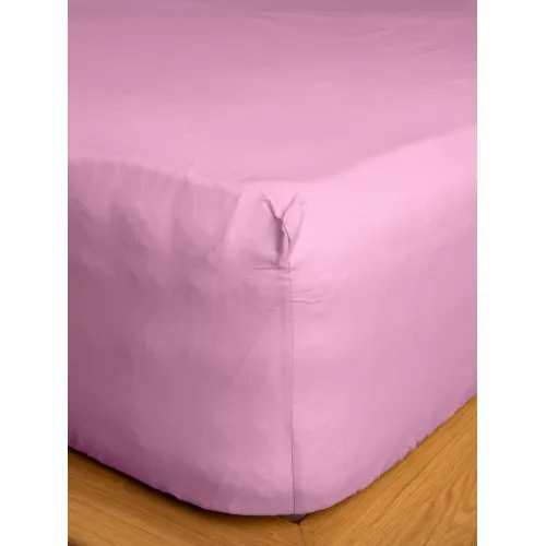 Κατωσέντονο Cotton Feelings με λάστιχο 102 Lila Ημίδιπλο (120x200 30)