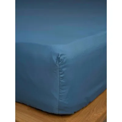 Κατωσέντονο Cotton Feelings με λάστιχο 104 Blue Ημίδιπλο (120x200 30)