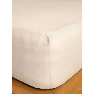 Κατωσέντονο Cotton Feelings με λάστιχο 108 Ecru Ημίδιπλο (120x200 30)
