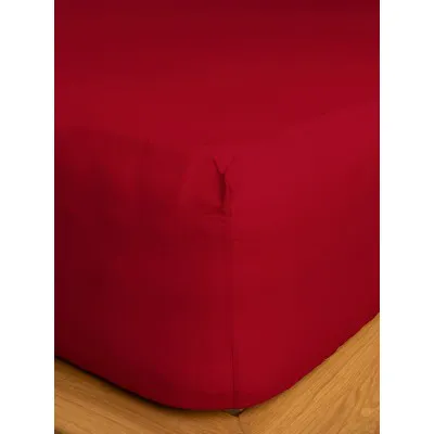 Κατωσέντονο Cotton Feelings με λάστιχο 113 Red Διπλό (160x200 30)