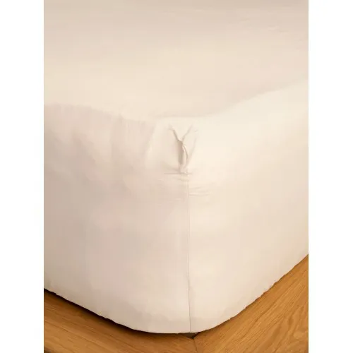 Κατωσέντονο Cotton Feelings με λάστιχο 108 Ecru Διπλό (160x200 30)