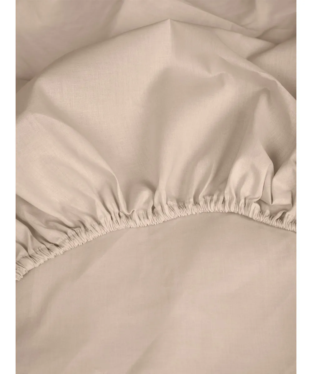 Κατωσέντονο Cotton Feelings με λάστιχο 109 Sand Υπέρδιπλο (180x200 30)