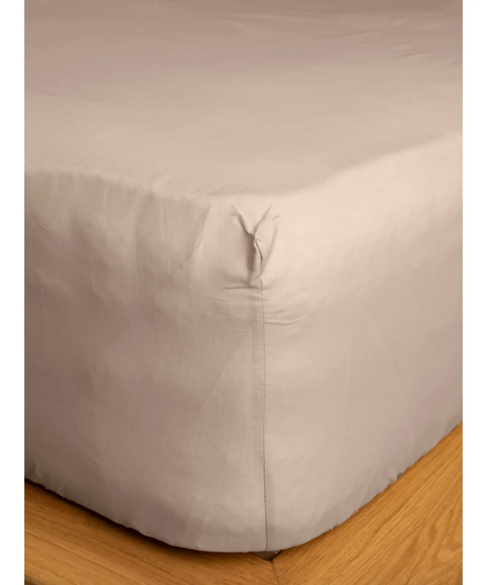 Κατωσέντονο Cotton Feelings με λάστιχο 109 Sand Υπέρδιπλο (180x200 30)