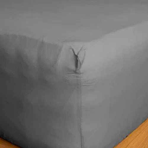 Κατωσέντονο Cotton Feelings με λάστιχο 107 Dark Grey Υπέρδιπλο (180x200 30)
