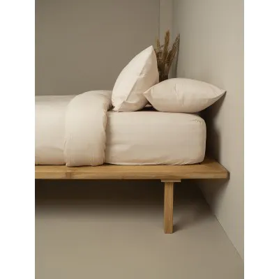 Σεντόνι Cotton Feelings φλατ 109 Sand Μονό (165x270)