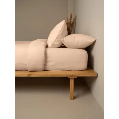 Σεντόνι Cotton Feelings φλατ 110 Beige Μονό (165x270)