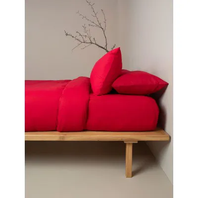 Σεντόνι Cotton Feelings φλατ 113 Red Μονό (165x270)