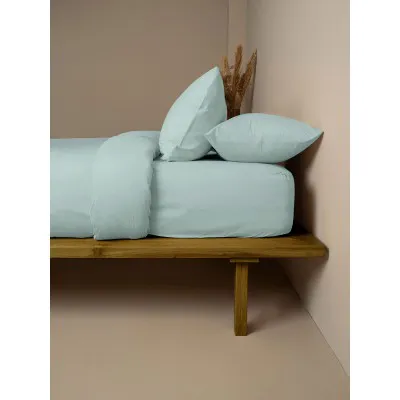 Σεντόνι Cotton Feelings φλατ 114 Light Aqua Μονό (165x270)
