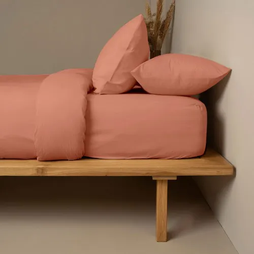 Σεντόνι Cotton Feelings φλατ 117 Peach Μονό (165x270)