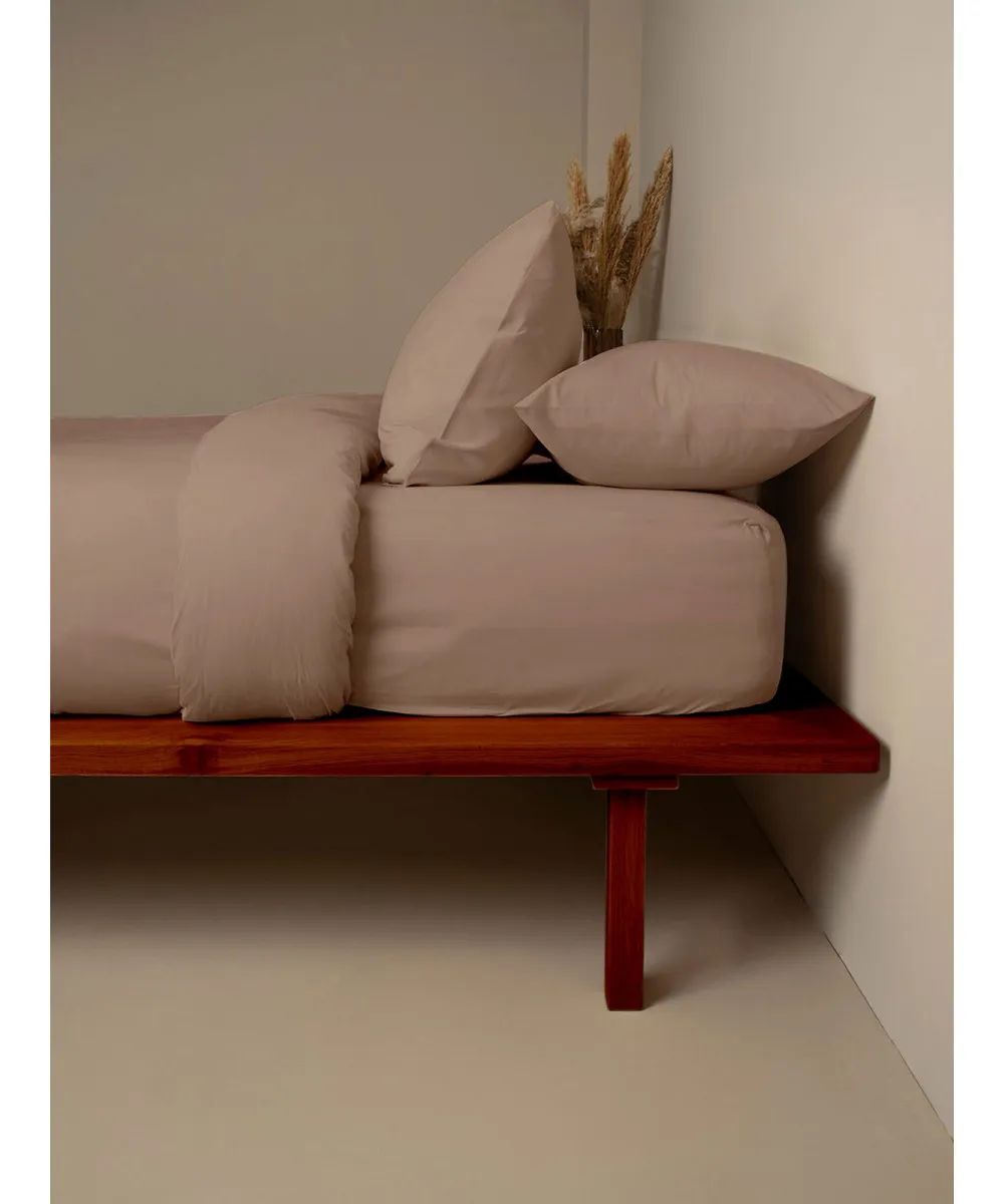 Σεντόνι Cotton Feelings φλατ 118 Brown Μονό (165x270)