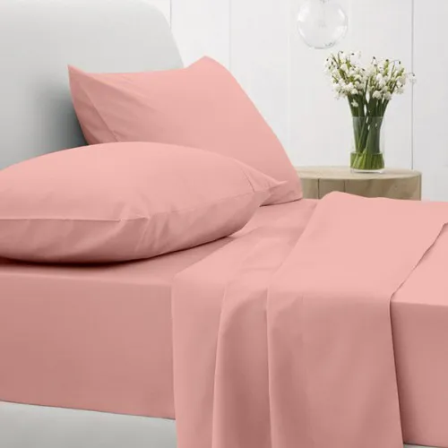 Σεντόνι Cotton Feelings φλατ 101 Powder Μονό (165x270)