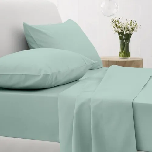 Σεντόνι Cotton Feelings φλατ 105 Aqua Μονό (165x270)