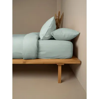 Σεντόνι Cotton Feelings φλατ 105 Aqua Μονό (165x270)
