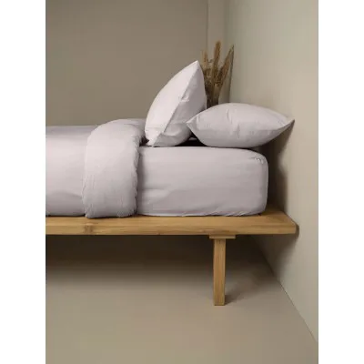 Σεντόνι Cotton Feelings φλατ 106 Light Grey Μονό (165x270)