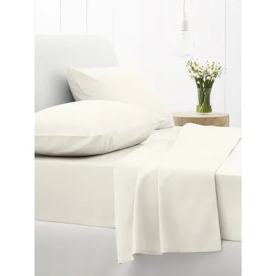 Σεντόνι Cotton Feelings φλατ 100 White Υπέρδιπλο (235x270)