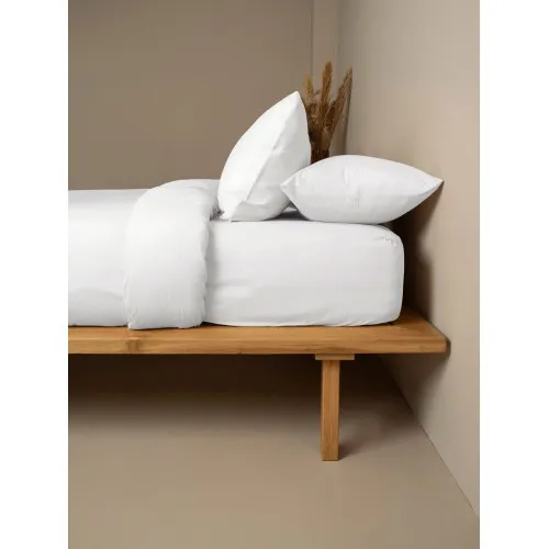 Σεντόνι Cotton Feelings φλατ 100 White Υπέρδιπλο (235x270)