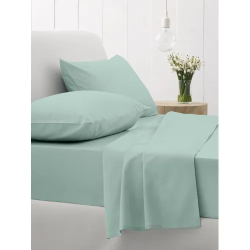 Σεντόνι Cotton Feelings φλατ 105 Aqua Υπέρδιπλο (235x270)
