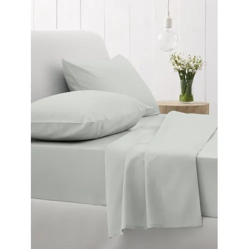 Σεντόνι Cotton Feelings φλατ 106 Light Grey Υπέρδιπλο (235x270)