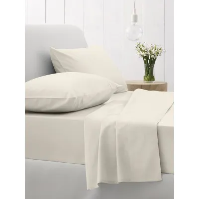 Σεντόνι Cotton Feelings φλατ 108 Ecru Υπέρδιπλο (235x270)