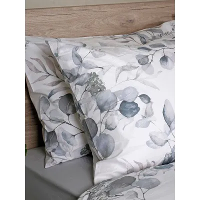 Σετ Σεντόνια Cotton Feelings 932 Grey Μονό με λάστιχο(105x205 30)