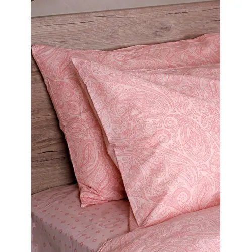 Σετ Σεντόνια Cotton Feelings 2040 Pink Μονό (165x270)