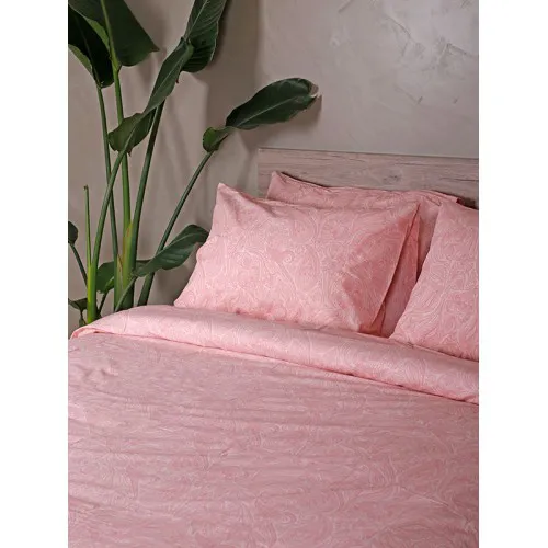 Σετ Σεντόνια Cotton Feelings 2040 Pink Μονό με λάστιχο(105x205 30)