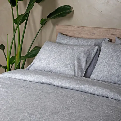 Σετ Σεντόνια Cotton Feelings 2040 Grey Μονό με λάστιχο(105x205 30)