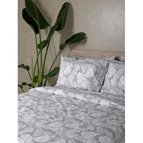 Σετ Σεντόνια Cotton Feelings 2038 Grey Μονό (165x270)