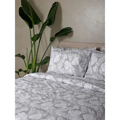 Σετ Σεντόνια Cotton Feelings 2038 Grey Μονό με λάστιχο(105x205 30)