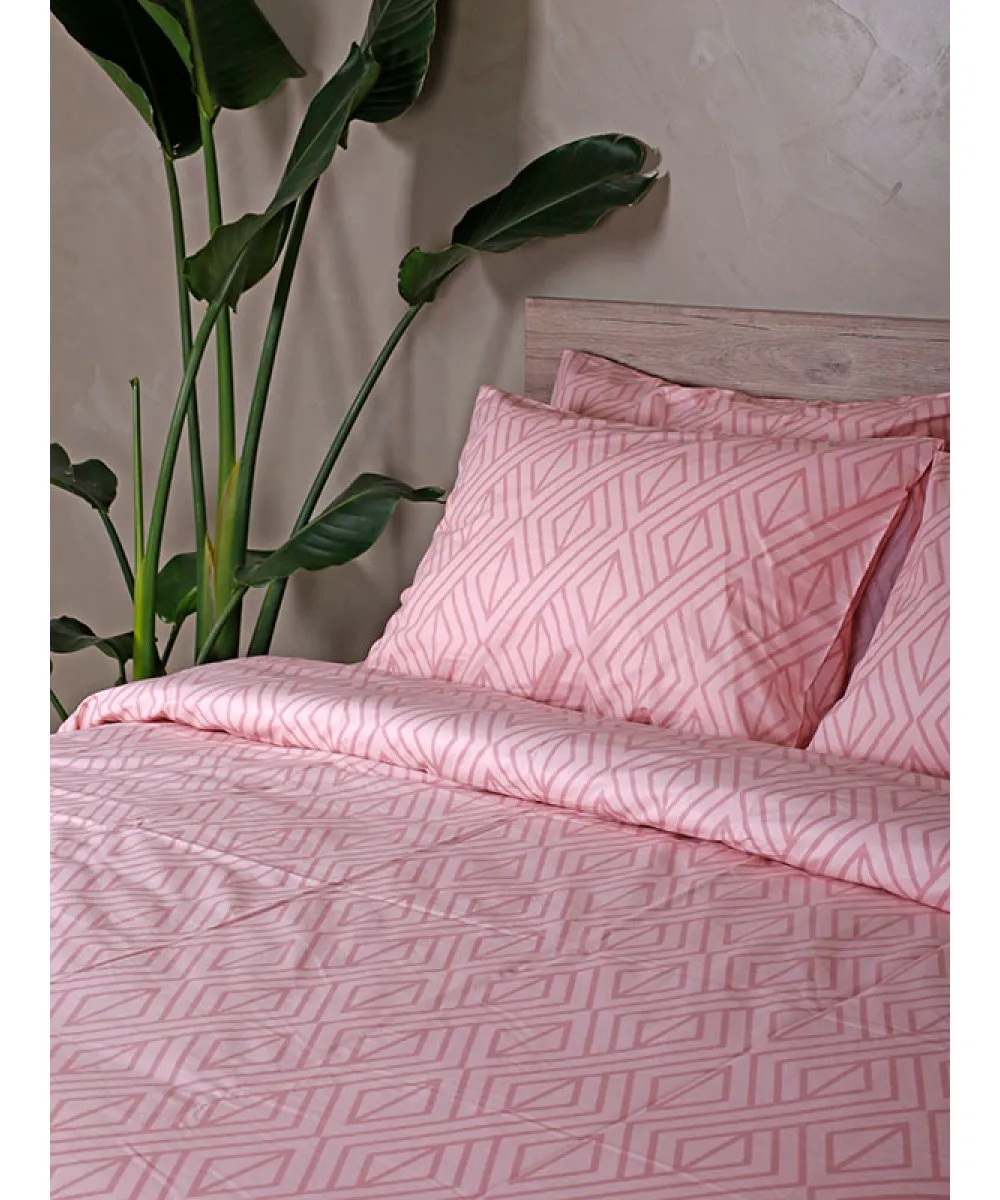 Σετ Σεντόνια Cotton Feelings 2042 Pink Μονό (165x270)