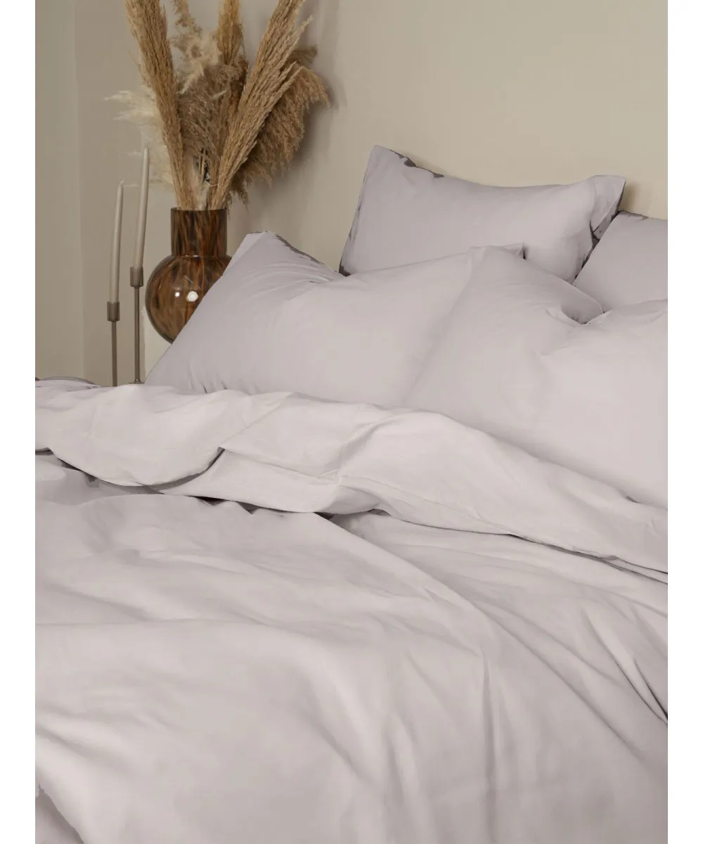 Σετ Σεντόνια Cotton Feelings 106 Light Grey Μονό με λάστιχο(105x205 30)