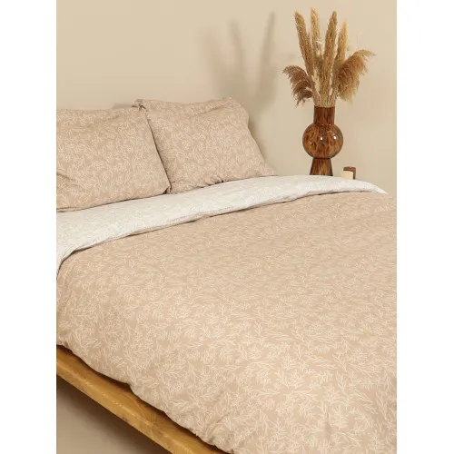Σετ Σεντόνια Cotton Feelings 2052 Beige Μονό με λάστιχο(105x205 30)