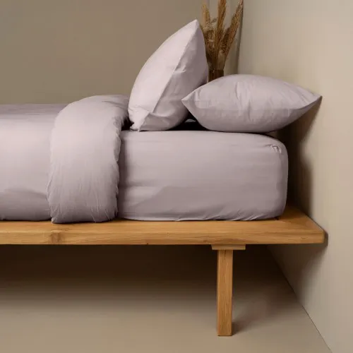 Σετ Σεντόνια Cotton Feelings 107 Dark Grey Μονό με λάστιχο(105x205 30)
