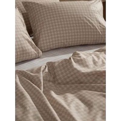 Σετ Σεντόνια Cotton Feelings 2064 Beige Μονό (165x270)